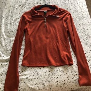 Burnt orange long sleeve shirt
